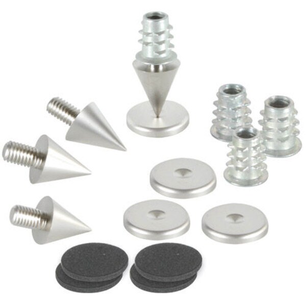 Main product image for Dayton Audio DSS2-SN Satin Nickel Spike Set 4 Pcs. 240-668